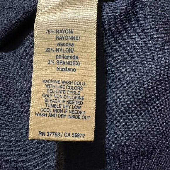 * ❤️RAFAELLA COMFORT NAVY PRINT SLIMMING PANTS   SIZE: 6 - Picture 5 of 6